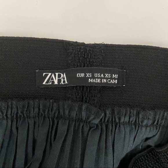 ZARA Faux Leather Pleated Midi Skirt - Picture 7 of 8